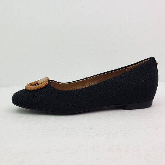 Baretraps Posture+ Perrie Womens Sz 5.5 Black Slip On Formal Ballet Flats Shoes - Picture 3 of 16